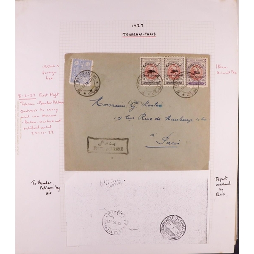 793 - IRAN/PERSIA 1880's-1940's COVERS COLLECTION Some written up on pages and more in box, includes vario... 