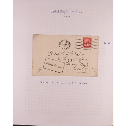 793 - IRAN/PERSIA 1880's-1940's COVERS COLLECTION Some written up on pages and more in box, includes vario... 