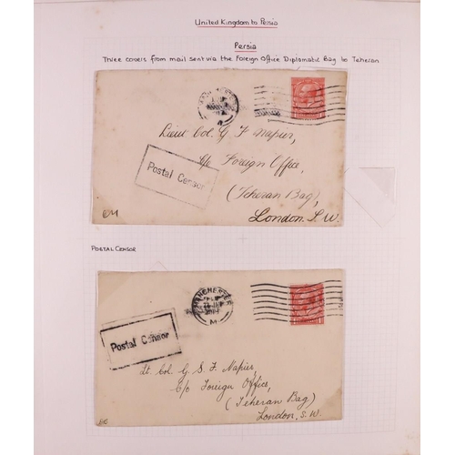 793 - IRAN/PERSIA 1880's-1940's COVERS COLLECTION Some written up on pages and more in box, includes vario... 