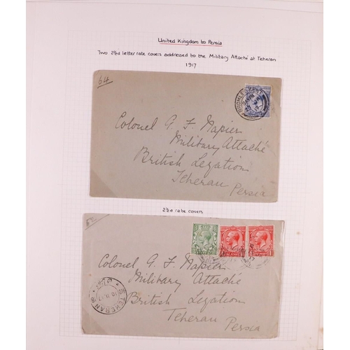 793 - IRAN/PERSIA 1880's-1940's COVERS COLLECTION Some written up on pages and more in box, includes vario... 