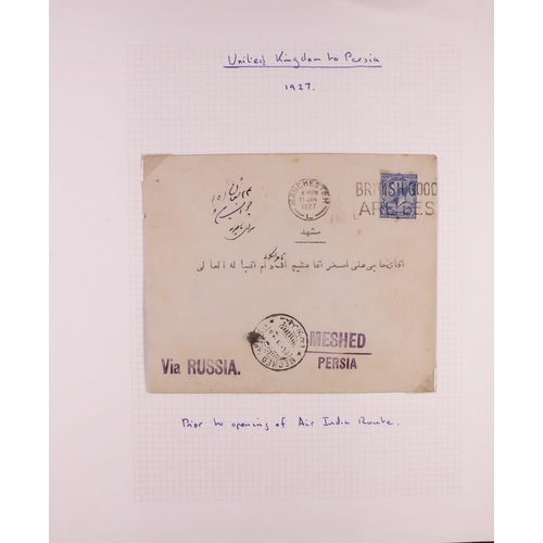 793 - IRAN/PERSIA 1880's-1940's COVERS COLLECTION Some written up on pages and more in box, includes vario... 