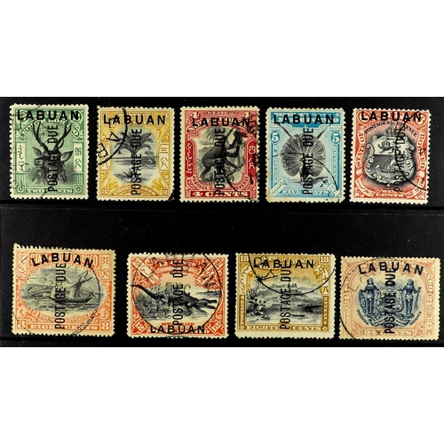 911 - LABUAN POSTAGE DUE 1901 set, SG D1/9, fine used. Cat £1000 (9 stamps) Lot 911 (P) [c]