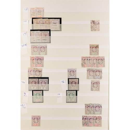 915 - LEEWARD IS. 1890 - 1938 COLLECTION of mint & used stamps on stock book pages, stc £1000+. Lot 915 (M... 