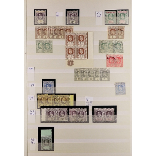 915 - LEEWARD IS. 1890 - 1938 COLLECTION of mint & used stamps on stock book pages, stc £1000+. Lot 915 (M... 