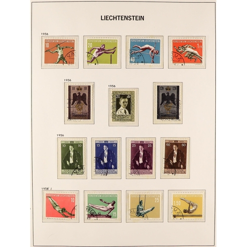 924 - LIECHTENSTEIN 1940 - 1969 USED COLLECTION with a high level of overall completion, in a hingeless Da... 