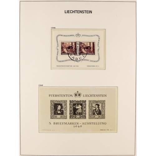 924 - LIECHTENSTEIN 1940 - 1969 USED COLLECTION with a high level of overall completion, in a hingeless Da... 