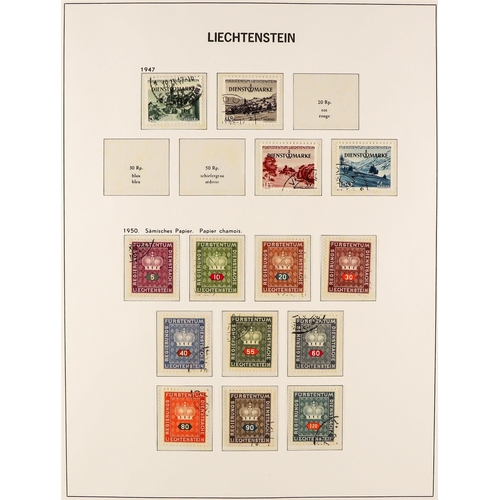 924 - LIECHTENSTEIN 1940 - 1969 USED COLLECTION with a high level of overall completion, in a hingeless Da... 