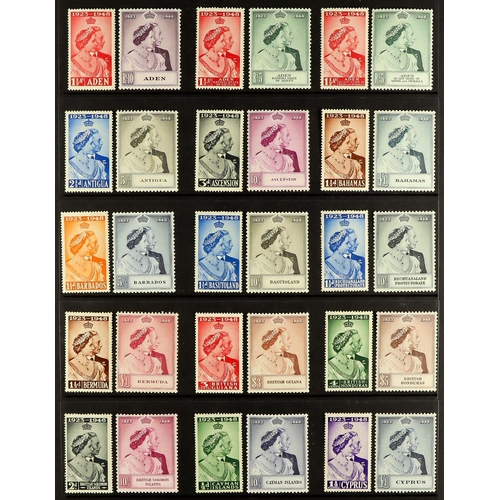 97 - 1948 ROYAL SILVER WEDDING complete Omnibus issue, fine mint. Cat £2250 (138 stamps) Lot 97 (M) [c]