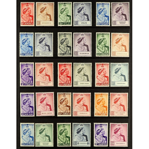 97 - 1948 ROYAL SILVER WEDDING complete Omnibus issue, fine mint. Cat £2250 (138 stamps) Lot 97 (M) [c]