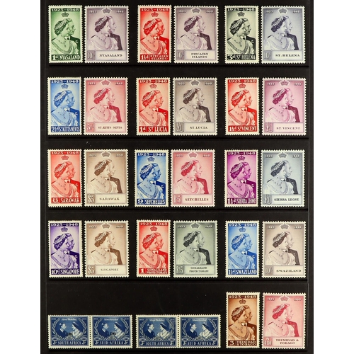 97 - 1948 ROYAL SILVER WEDDING complete Omnibus issue, fine mint. Cat £2250 (138 stamps) Lot 97 (M) [c]