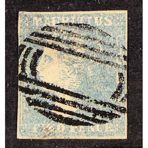 992 - MAURITIUS 1859 2d pale blue 'Dardenne' imperf, SG 44, used with 4 small margins. Cat £950. Lot 992 (... 