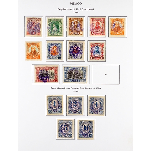 999 - MEXICO 1913 - 1916 CIVIL WAR COLLECTION of around 300 mint stamps on pages, comprehensive with Sonor... 