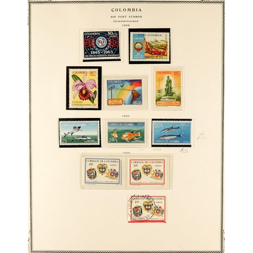 488 - COLOMBIA 1945 - 1979 AIR POST STAMPS collection of chiefly mint / never hinged mint sets, se-tenants... 