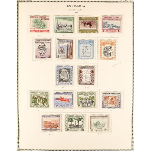 490 - COLOMBIA 1946 - 1979 COLLECTION of never hinged mint stamps & miniature sheets with a high level of ... 