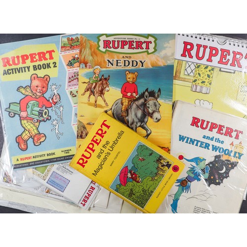 59 - RUPERT THE BEAR COLLECTOR'S BOX. A range of items which includes 1950s-1960s Adventure Series (12-24... 