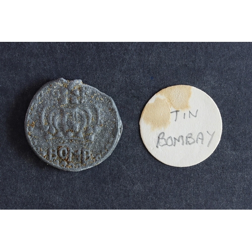 19 - COINS - INDIA 1754 Bombay Presidency, cast tin pice, undated (Pridmore 246; KM.156.2). Lot 19 (P) [c... 