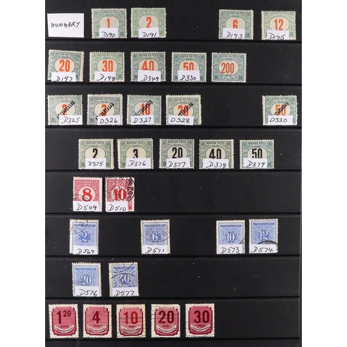 149 - POSTAGE DUE STAMPS OF THE WORLD collection in binder of mint & used postage due stamps ranging from ... 