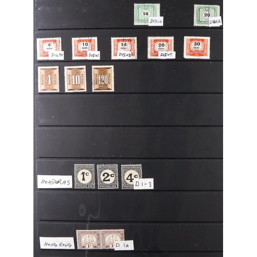 149 - POSTAGE DUE STAMPS OF THE WORLD collection in binder of mint & used postage due stamps ranging from ... 