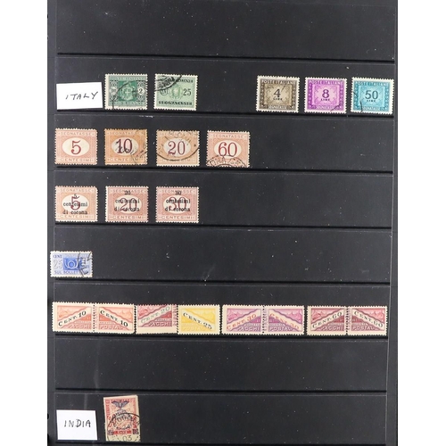 149 - POSTAGE DUE STAMPS OF THE WORLD collection in binder of mint & used postage due stamps ranging from ... 