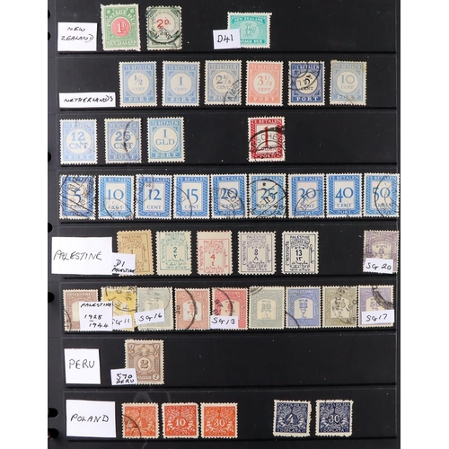 149 - POSTAGE DUE STAMPS OF THE WORLD collection in binder of mint & used postage due stamps ranging from ... 