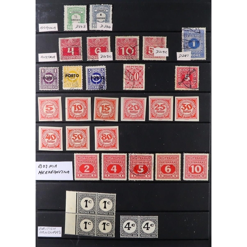 149 - POSTAGE DUE STAMPS OF THE WORLD collection in binder of mint & used postage due stamps ranging from ... 