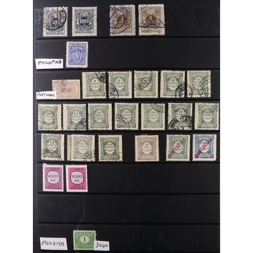 149 - POSTAGE DUE STAMPS OF THE WORLD collection in binder of mint & used postage due stamps ranging from ... 