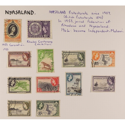 166 - COMMONWEALTH COLLECTION of mint / much never hinged and used stamps in 3 albums, Aden to Zimbabwe sp... 