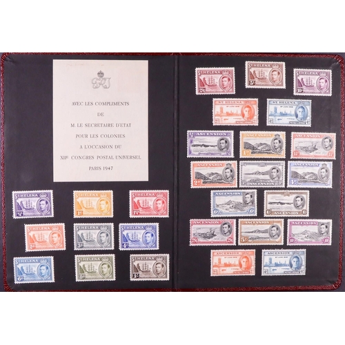 245 - ASCENSION EX DEALER'S FOLDER. Mint and used. KGV to 2s inc overprints, 1935 Jubilee 2d 'Cleft Rock' ... 