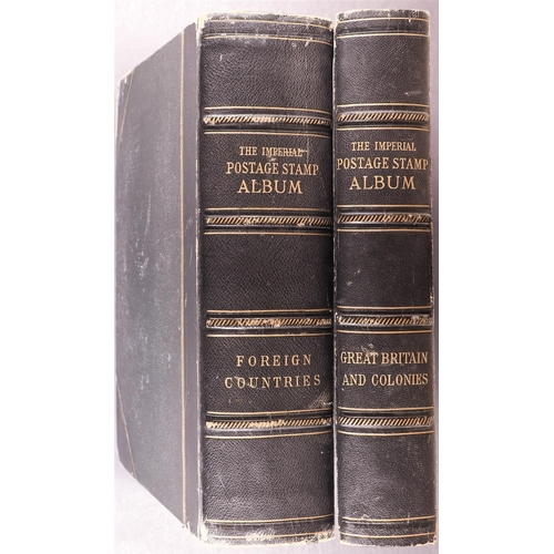 103 - 1898 IMPERIAL ALBUMS. A rather magnificent pair of Volumes I & II for Br Empire & Foreign countries,... 