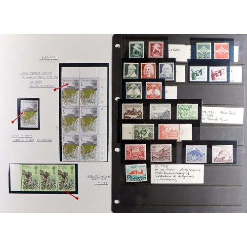 106 - WORLD MOSTLY COMMONWEALTH NEVER HINGED MINT RANGES IN TWO CARTONS 1930's-2000's accumulation on stoc... 