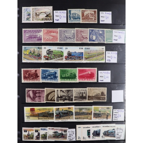 107 - WORLD TOPICAL RETAIL FOLDERS Mostly 1970's-1990's chiefly never hinged mint stamps, sets & mini-shee... 