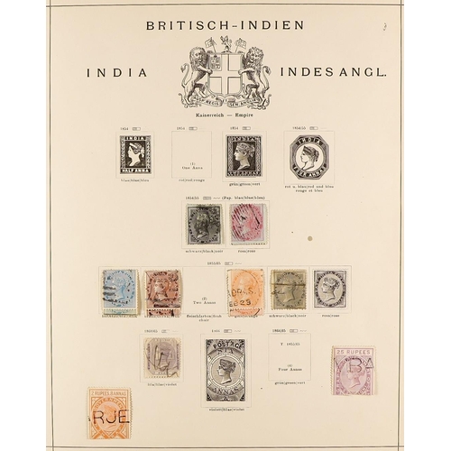 112 - BRITISH EMPIRE OLDE TYME COLLECTION in a vintage Schaubek printed album, with pages to 1920's plus s... 