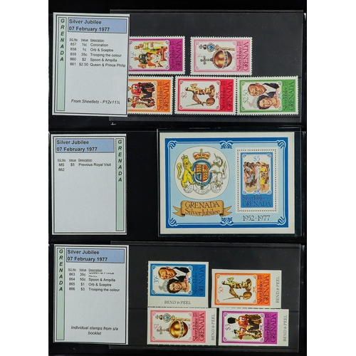 119 - 1953 - 2022 ROYALTY COLLECTION of mint stamps, miniature sheets, booklets in eight chunky binders co... 