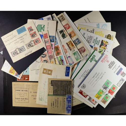 131 - COVERS & POSTAL HISTORY IN 3 CARTONS all world with much Commonwealth, some GB items in albums & loo... 