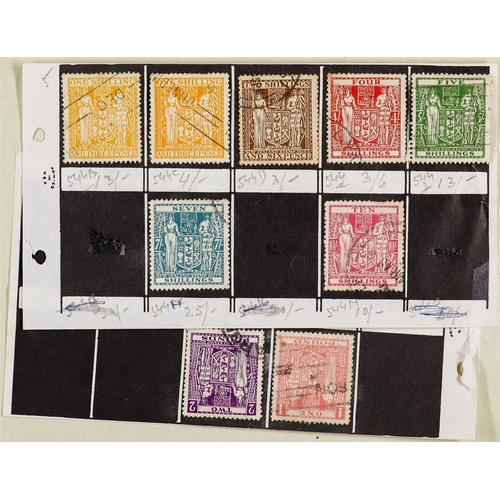 155 - CONSIGNMENT BALANCE in box, includes Commonwealth in old auction folders incl New Zealand Postal Fis... 