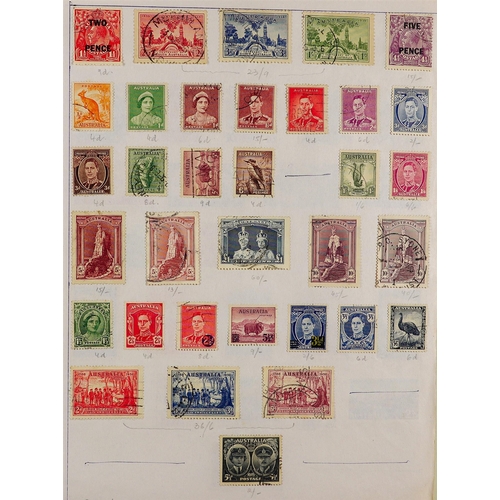 155 - CONSIGNMENT BALANCE in box, includes Commonwealth in old auction folders incl New Zealand Postal Fis... 