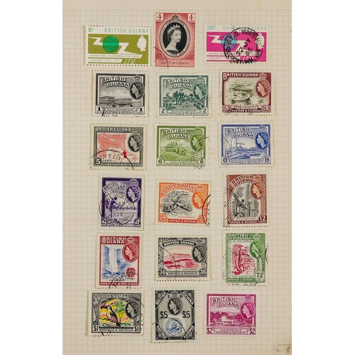 155 - CONSIGNMENT BALANCE in box, includes Commonwealth in old auction folders incl New Zealand Postal Fis... 