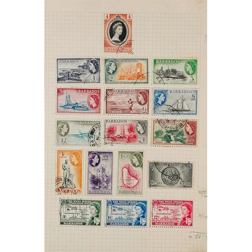 155 - CONSIGNMENT BALANCE in box, includes Commonwealth in old auction folders incl New Zealand Postal Fis... 