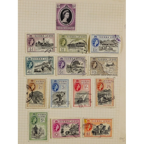 155 - CONSIGNMENT BALANCE in box, includes Commonwealth in old auction folders incl New Zealand Postal Fis... 