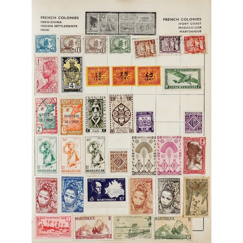 155 - CONSIGNMENT BALANCE in box, includes Commonwealth in old auction folders incl New Zealand Postal Fis... 