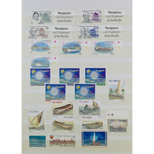 162 - SHIPS TOPICAL COLLECTION 1910's-2000's world mostly never hinged mint (some earlier issues are hinge... 