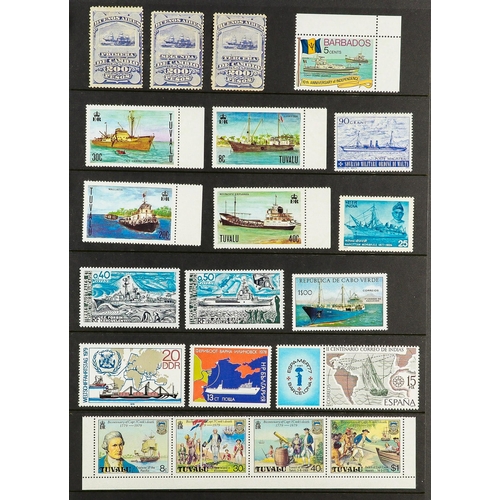 162 - SHIPS TOPICAL COLLECTION 1910's-2000's world mostly never hinged mint (some earlier issues are hinge... 