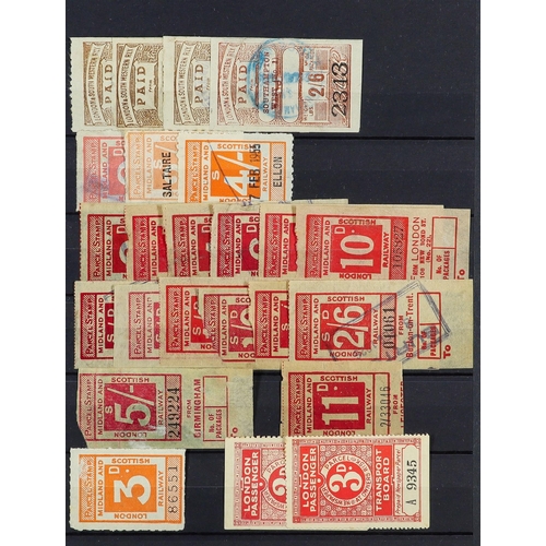 1817 - GREAT BRITAIN RAILWAY PARCEL LOCAL STAMPS Mint & used collection in small stockbook, all different, ... 