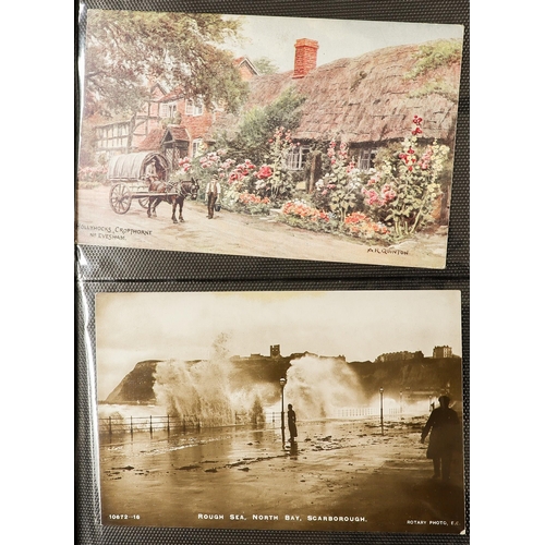 1875 - GREAT BRITAIN PICTURE POSTCARDS Mostly 1900's-1960's collection in four albums, including various sc... 