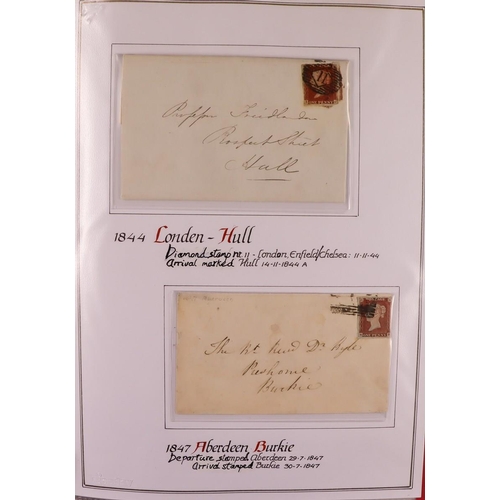 1876 - GB. COVERS & POSTAL HISTORY POSTAL HISTORY COLLECTION Mostly 1840's-1940's covers & cards written up... 