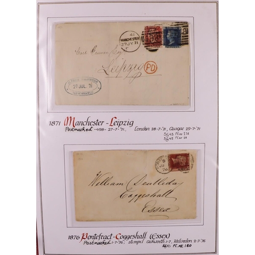 1876 - GB. COVERS & POSTAL HISTORY POSTAL HISTORY COLLECTION Mostly 1840's-1940's covers & cards written up... 