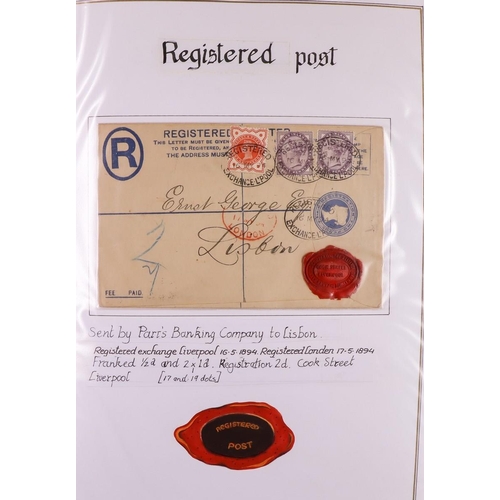 1876 - GB. COVERS & POSTAL HISTORY POSTAL HISTORY COLLECTION Mostly 1840's-1940's covers & cards written up... 