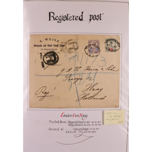 1876 - GB. COVERS & POSTAL HISTORY POSTAL HISTORY COLLECTION Mostly 1840's-1940's covers & cards written up... 