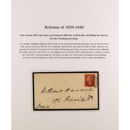 1877 - GB. COVERS & POSTAL HISTORY 1586 - 1840 PREMIUM STAMPLESS COVERS COLLECTION expertly presented and d... 