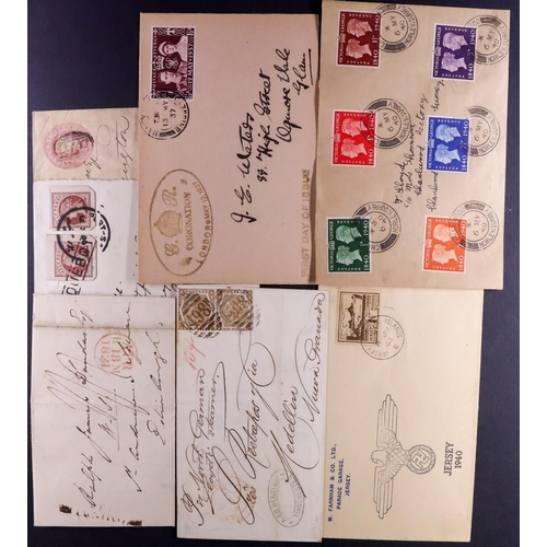 1884 - GB. COVERS & POSTAL HISTORY 1821 - 1943 COVERS GROUP includes three Penny Blacks on covers, 1840 Mul... 